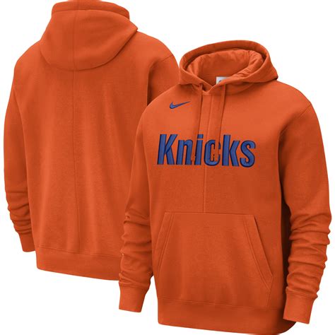 Men's New York Knicks Nike Orange Courtside Versus Stitch Split