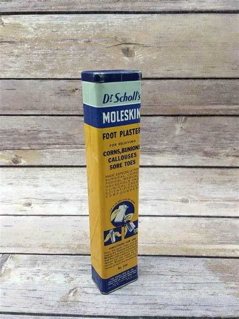 Vintage Advertising Tin Dr Scholls Moleskin Foot Plaster Tin Empty Ebay