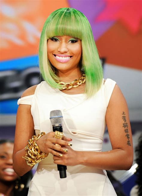 Nicki Minaj 13 Celebrities With Green Hair Us Weekly