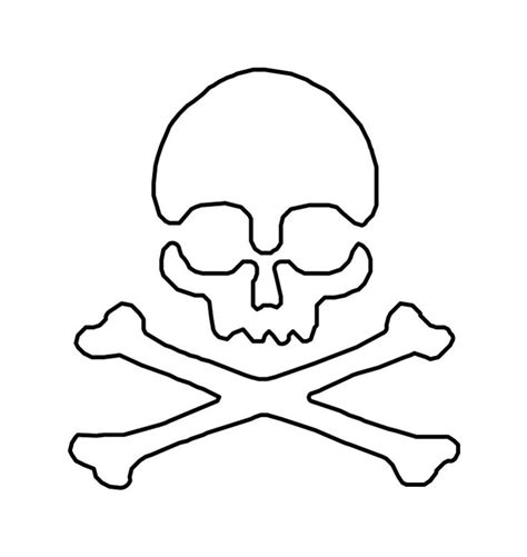 Skull And Crossbones Stencil Tattoo - ClipArt Best - ClipArt Best | Dog stencil, Skull stencil ...