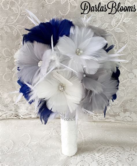 Feather Wedding Bouquet Bridal Bouquet Brooch Bouquet Etsy