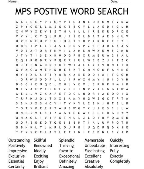 Positive Word Search Wordmint