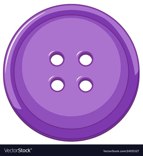 Large Purple Button White Background Royalty Free Vector