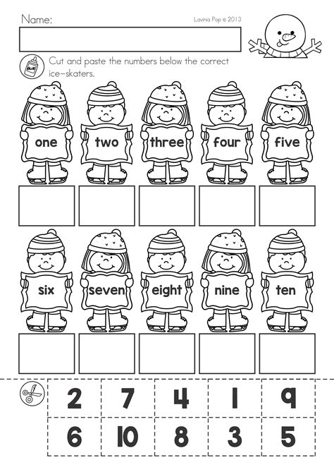 Color By Number Winter Worksheets For Kindergarten A Collection Of