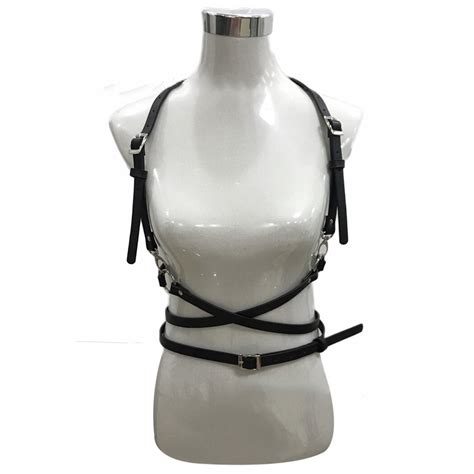 buy sexy faux leather harness belt women punk rock body belts fashion bondage