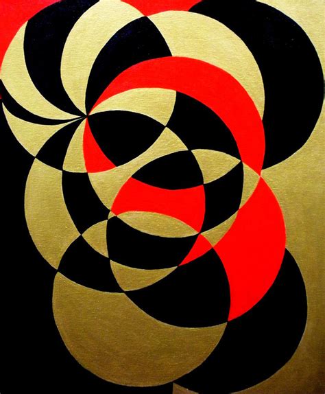 Abstract In Gold Black And Red Painting By Marie Schwarzer