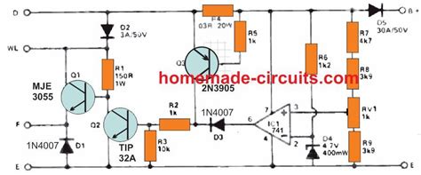 Car Alternator Voltage Regulator Circuit Diagram