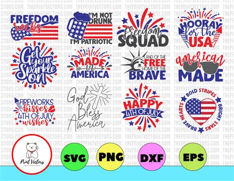 4th July Svg 4th Of July Svg Patriotic Svg Independence Day Svg Fo