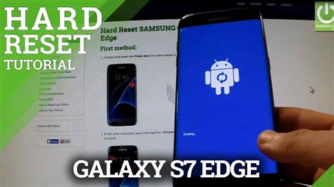 Hard Reset Samsung G935f Galaxy S7 Edge Factory Reset In Andoird