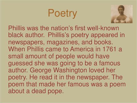 Ppt Phillis Wheatly Poet Powerpoint Presentation Free Download Id