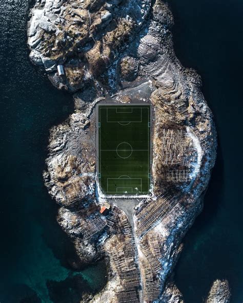 50 Fascinating Pics Of Rarely Seen Things Soccer Stadium Lofoten Norway