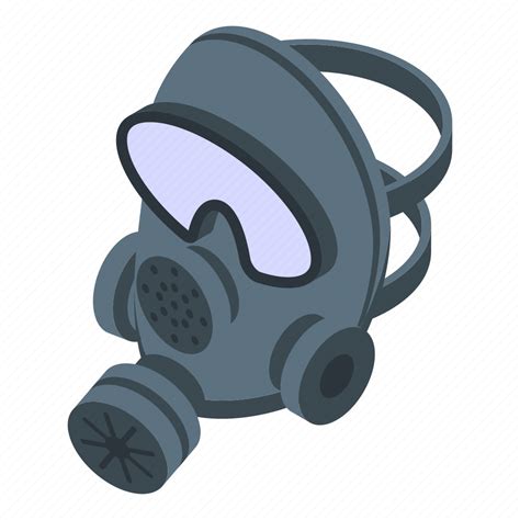 Respirator Gas Mask Isometric Icon Download On Iconfinder