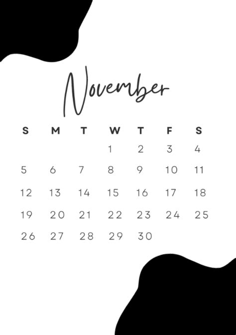 November 2023 Calendar Template Postermywall