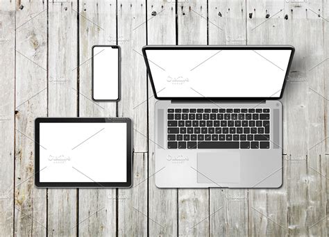 Laptop Tablet And Phone Set Mockup Containing Laptop Mobile And