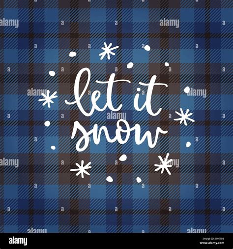 Let It Snow Christmas Greeting Card Invitation With Hand Drawn Stars
