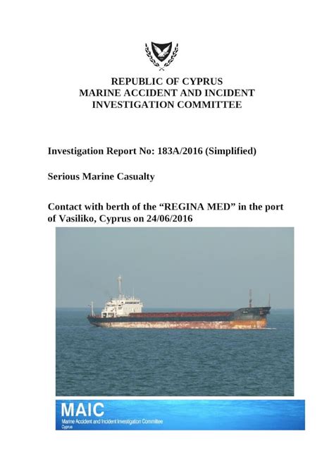 Docx Foreword Marine Accident And Incident Investigation · Web