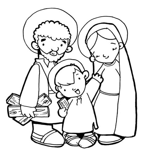LA SAGRADA FAMILIA DE JESÚS MARÍA Y JOSÉ PARA PINTAR Children s