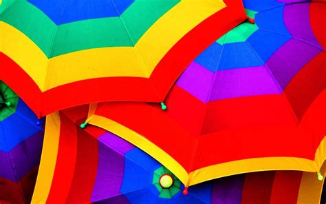 Wallpaper Colorful Umbrellas