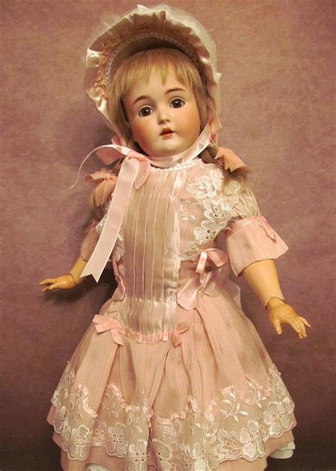 Sale ~ Silk Pink Doll Dress With Bonnet For 24 27 Antique French From Antiquedollplace On Ruby Lane