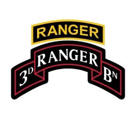 Us Army 3rd Ranger Battalion Patch With Ranger Tab Vector Files Dxf