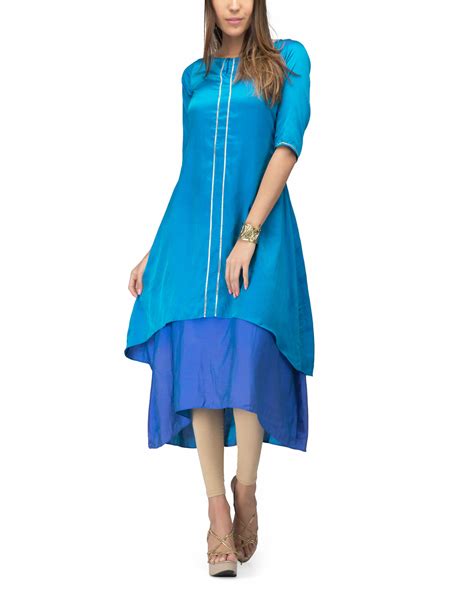 Shades Of Blue Layer Dress By The Svaya The Secret Label