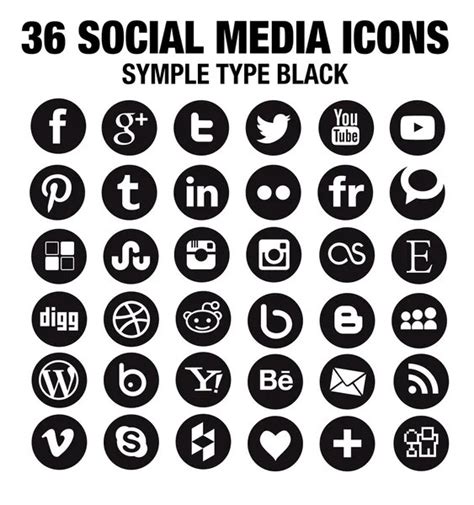 Round Social Media Icons 14 Collections Pubbli
