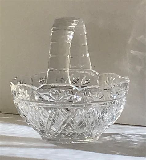 Bohemia Stunning Crystal Basket Czech Republic Reflects Etsy Uk