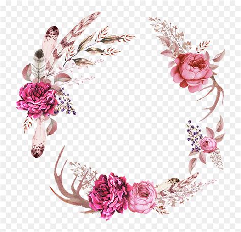 Flower purple flower wreath watercolor flower wreath purple flower vine purple flower border purple flower bouquet purple flower. Transparent Background Pink Floral Wreath, HD Png Download ...