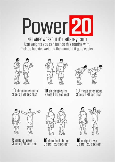 Power 20 Workout Dumbell Workout Workout Dumbbell Workout