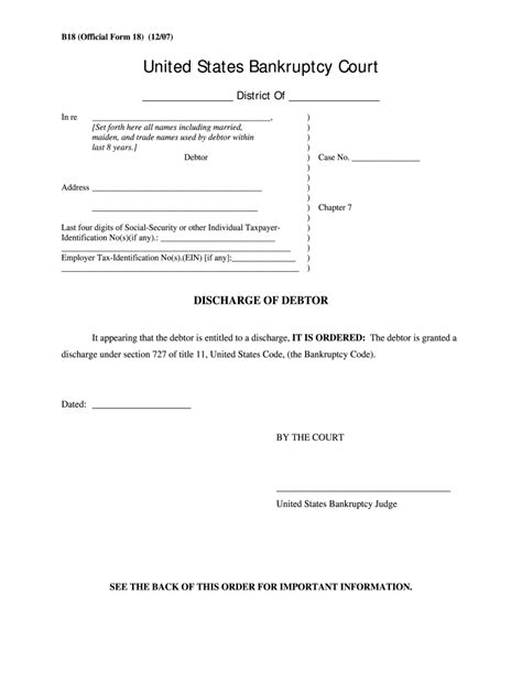 Chapter 7 Discharge Letter 2007 2024 Form Fill Out And Sign Printable