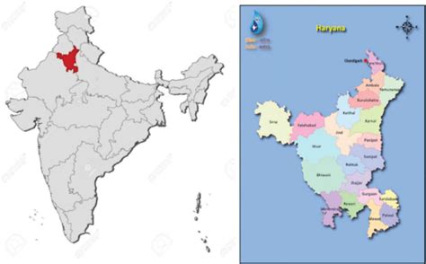 Location Map Of India And Haryana Respectively Download Scientific