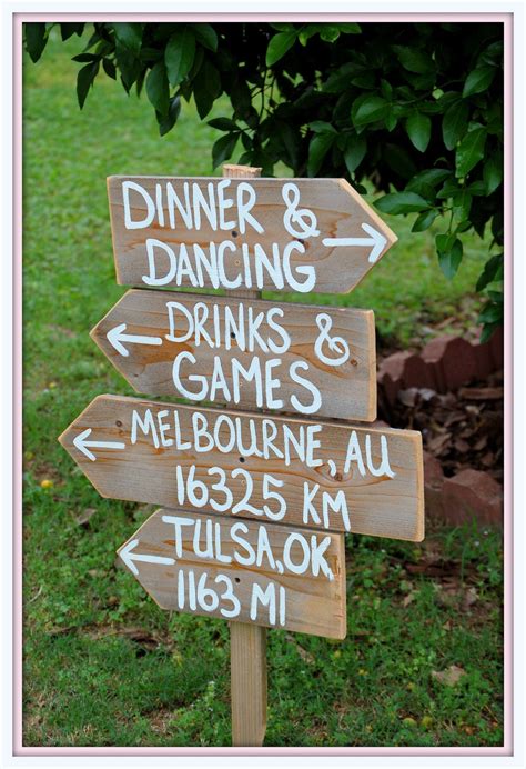 Rustic Wedding Signs Reclaimed Wood Directional Arrow Wooden Sign