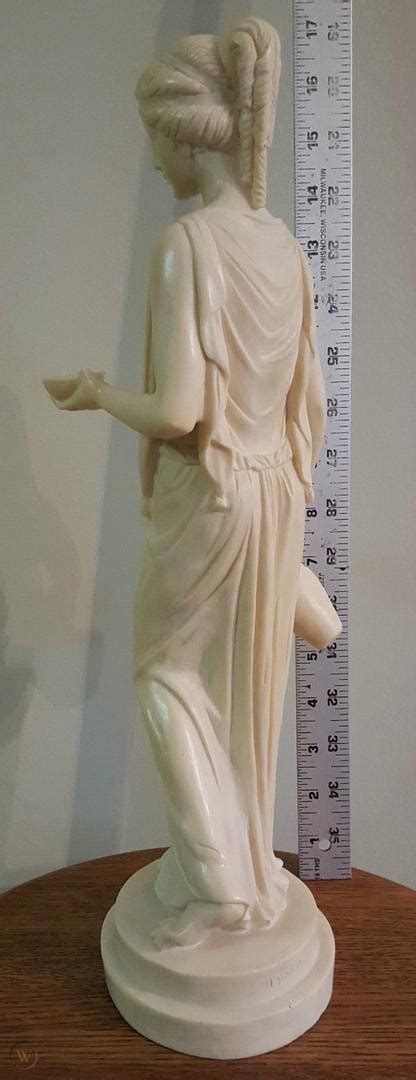 Vintage Statue Greek Woman With Bowl And Pitcher 16 Signed A Santini