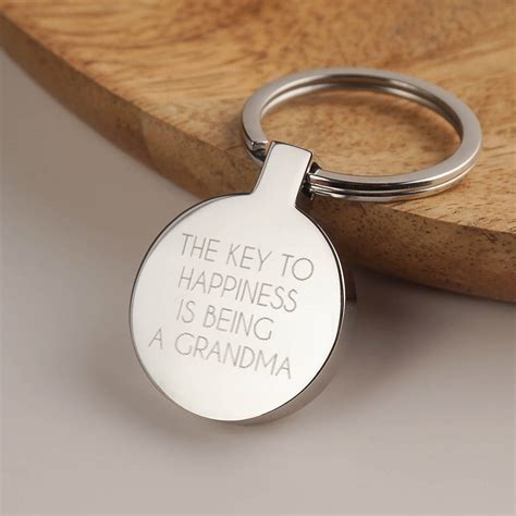 Happiness Personalised Keyring By Wue | notonthehighstreet.com