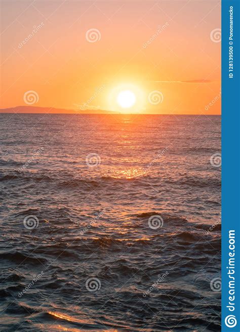 Beautiful Summer Sea Sunset Stock Photo Image Of Reflection Spirit