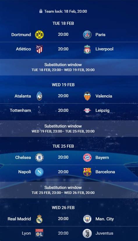 Click on the downloaded file to add the fixtures to your calendar. UCL fantasy - player options for the knock out phases