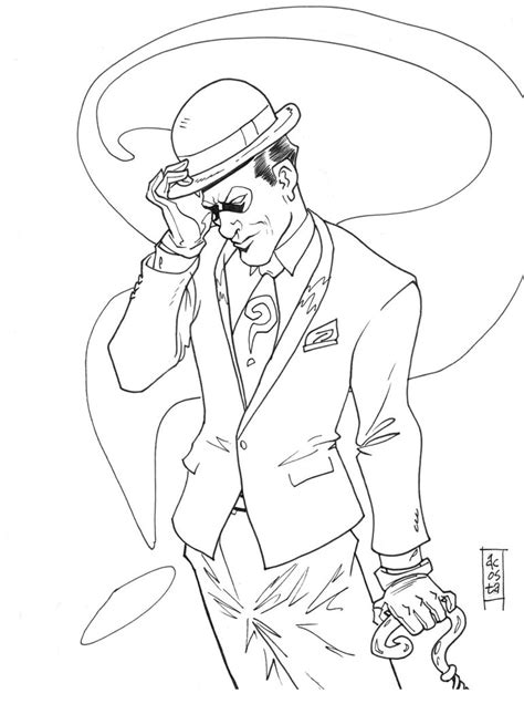 Riddler Pages Coloring Pages