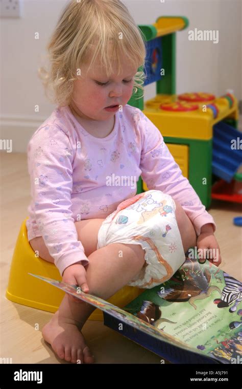 Toddler Potty Training Stock Photo Alamy