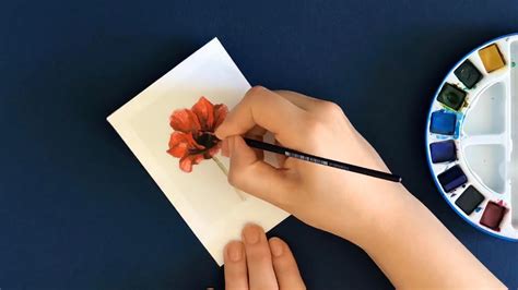 Sulu Boya Tekniği Ile Gelincik çiçeği Yapımı Youtube