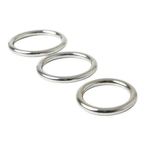 buy the seamless metal o ring 3 pack for o ring strap on harness sportsheets