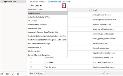 Track Your Outlook Contacts Using App For Outlook Dynamics 365 Apps