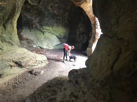 My 15 Year Old Daughter And Her Adventure Puppy Exploring The Caves At