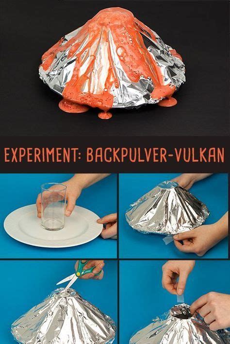 Backpulver-Vulkan | Basteln mit Kindern | Experimente kinder, Vulkan