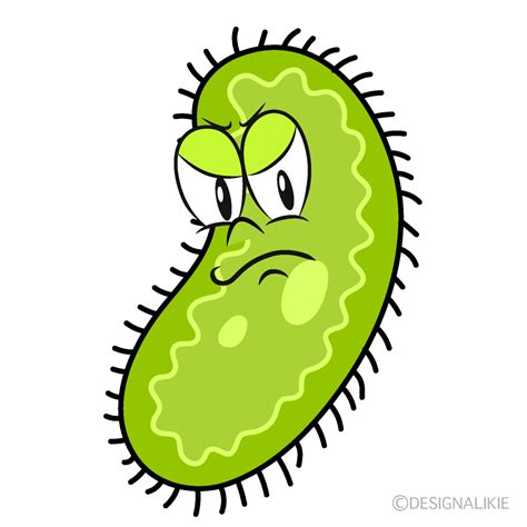 Free Angry Bacteria Cartoon Image｜charatoon