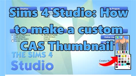 Sims 4 Studio Custom Cas Thumbnail Tutorial Simskeleton Youtube