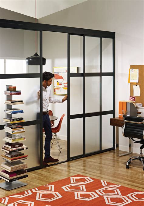 Sliding Glass Room Dividers In Home Office Room Divider Walls Glass