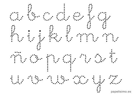 Alfabeto Pontilhado Para Imprimir Em A4 Letra Cursiva E Bastão 3FC