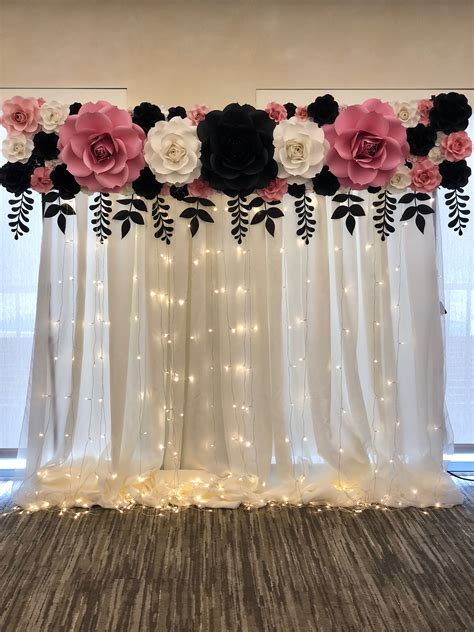 Paper Flower Backdrop Birthday Decorations Wedding Decorations Flower