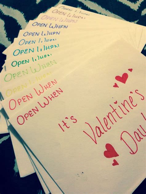 Open when letters are a great way to send your love across the miles! Open When letters for my boyfriend. Great DIY gift for him ...
