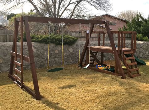 Build your own wooden swing set.the easy way! Paul's Swingset | Free Wooden Swing-Set Plan - Paul's ...